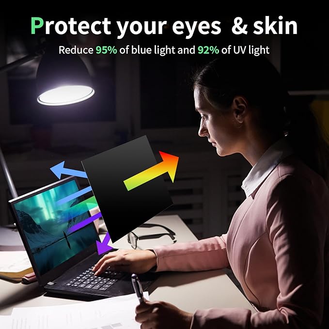 Laptop Privacy Screen 14 Inch, Laptop Screen Privacy Shield 16:10 Aspect Ratio Anti-Glare Blue Light Computer Monitor Protector,Removable 14in Filter for Lenovo HP Dell Acer Asus Thinkpad Envy Xps