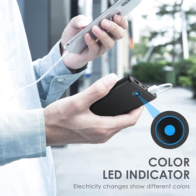 [2 Pack] Portable Charger Power Bank 20000mAh,Ultra Slim Portable Phone Charger with Dual USB Outputs,Backup Charging External Battery Pack Compatible with iPhone 15/14/13/12/11,Android etc-Black+Red