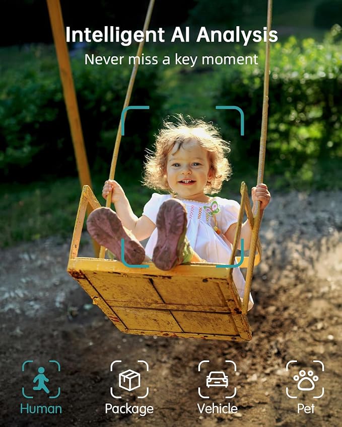 ZUMIMALL Security Cameras Wireless Outdoor with Dual Lens, 360° PTZ Solar Camera for Home Security, Clear Color Night Vision/AI Detection/2-Way Talk/2.4GHz WiFi/Siren & Light Alarm/IP66/Cloud/Alexa