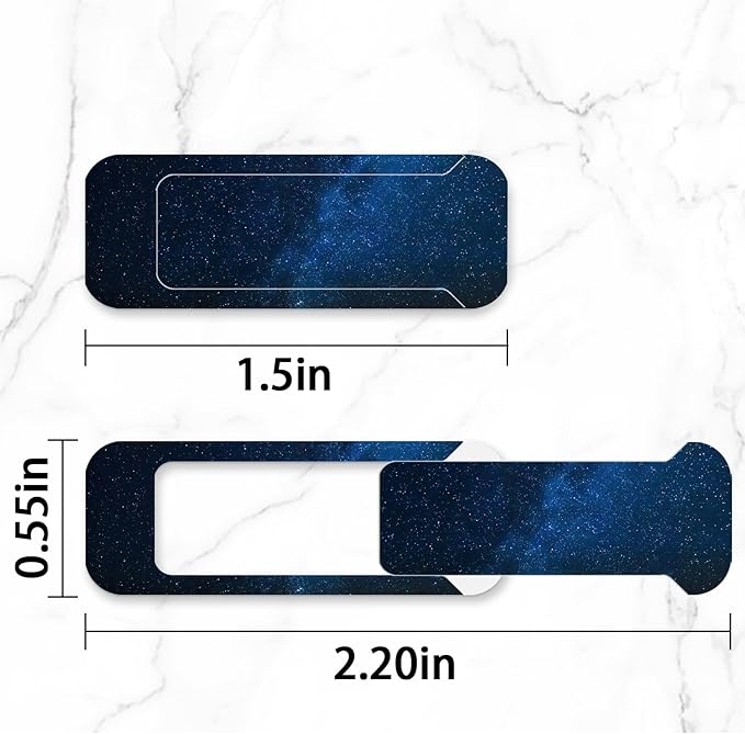 Webcam Cover, 3 Pieces, Laptop Camera Cover, Privacy Shielding Capacity is Twice as Big as The Traditional, Suitable for Computer Mobile Phones, laptops, Tablets and so on (The Starry Sky)