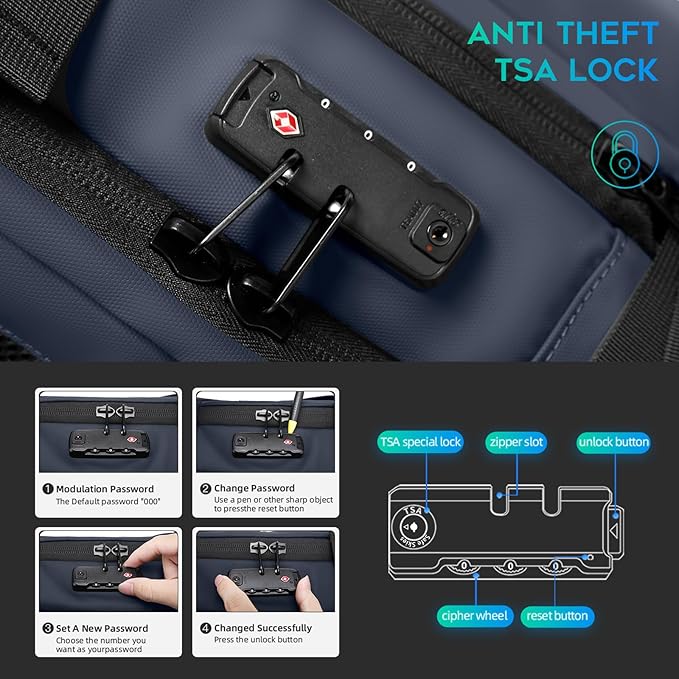 BANGE Backpack with Anti-Theft Vacuum Compression Travel Backpack,Expandable Backpacks with Pump for Airplanes