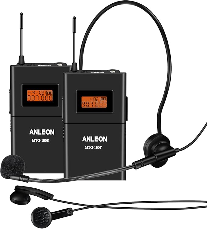 Anleon Tour Guide Wireless System Church System MTG-100 1 Transmitter 1Receiver