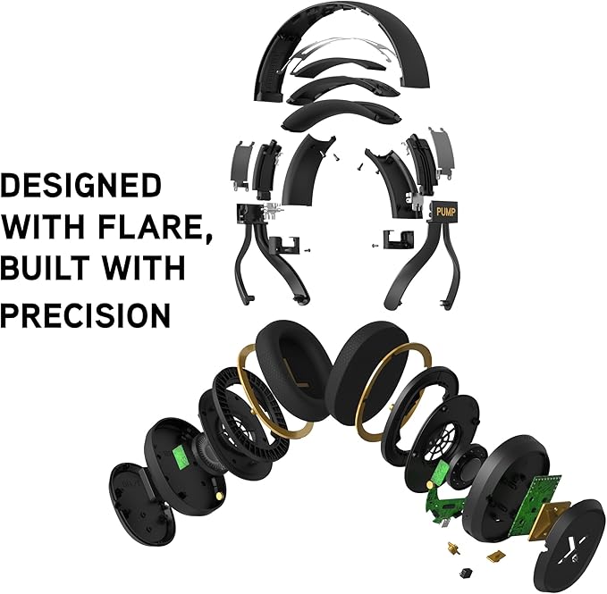 BlueAnt Pump X - The Gym Headphones | Sports Headphones | Cushioned & Cooling Ear Pads | (ANC) Active Noise Cancelling/Advanced Transparency | Wireless | Up to 58hr Play Time (Black | Silver)
