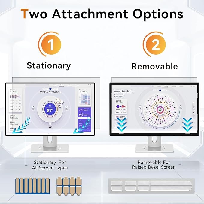[5-Pack] 32 Inch Computer Privacy Screen for 16:9 Widescreen Monitor, Anti Glare Anti-UV Eye Protection Desktop PC LED Monitor Filter, Removable Anti-Scratch Screen Film 32in