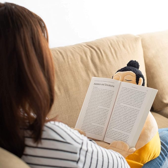 Book Buddha iPad Stand, Tablet Stand and Book Holder, Reading Pillow Cushion in Bed at Home Travel, Lap Rest Support, Gift Idea Compatible with eReader/Kindle/Smartphone