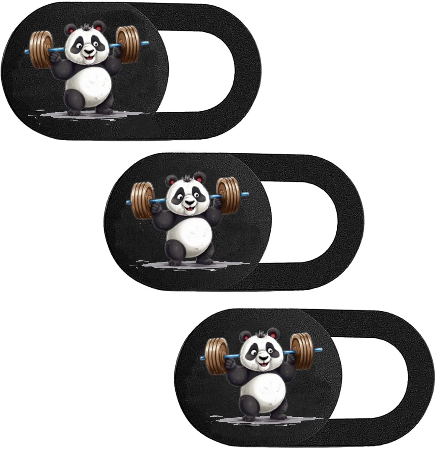 3PCS Phone Camera Cover, 0.02 Inch Laptop Webcam Cover Slide Cover, Webcam Privacy Cover, Keep Your Privacy Safe (Panda is Sleeping - Black)