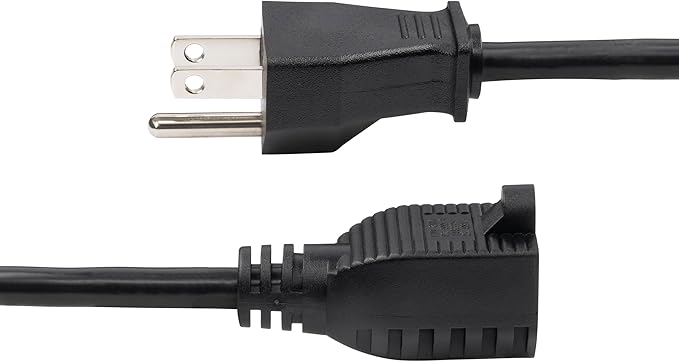 StarTech.com 10ft (3m) Power Extension Cord, NEMA 5-15P to NEMA 5-15R AC Power Cable, 10A 125V, 18AWG, Outlet Extension Power Cable, Black Extension Cord - UL Listed, TAA (231A-8A00-POWER-CORD)
