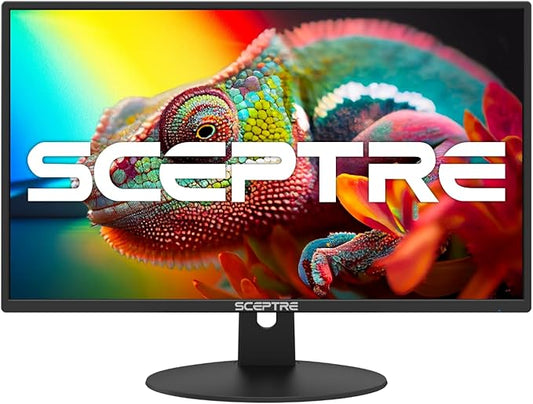 Sceptre New 24-inch Professional Monitor 100Hz 1ms HDMI x2 VGA 100% sRGB Build-in Speakers, Eye Care Machine Black (E248W-FW100TR)