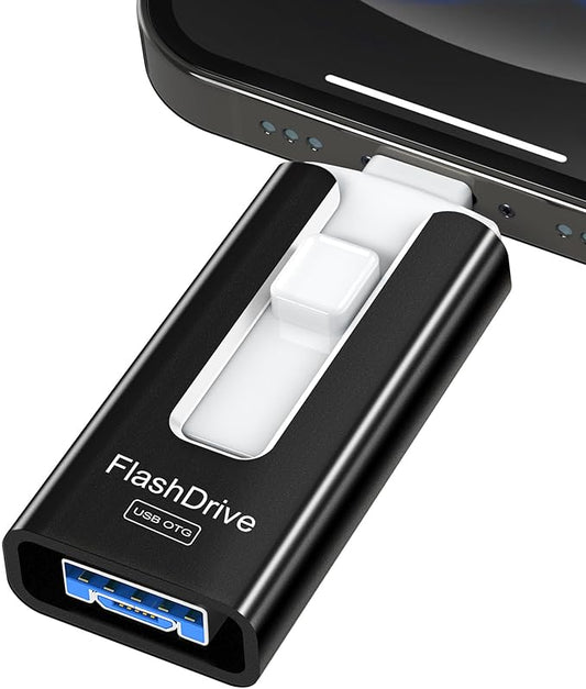 USB Flash Drive 512GB, Photo Stick Memory External Data Storage Thumb Drive Compatible for Phone, Pad, Android, PC and More Devices (Black)