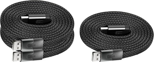 Statik MagStack USB to USB C Cable, Magnetic Anti Tangle Flat A to Type C Charger Fast Charging Cord, Magnetic Charging Cable, Compatible with iPhone 16 Pro Max, Galaxy S24 Ultra, 27W 3FT/1M, 3-Pack