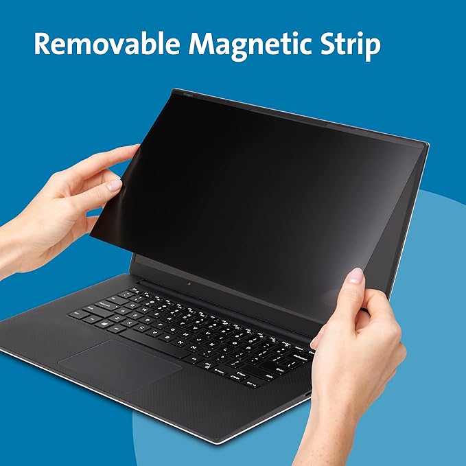 Kensington MagPro™ Magnetic Laptop Privacy Screen 15.6 inch, Removable 16:9 Laptop Privacy Filter Shield, Anti-Glare, Blue Ray Reduction, Compatible with HP/Dell/Acer/Asus/Lenovo (K58353WW)