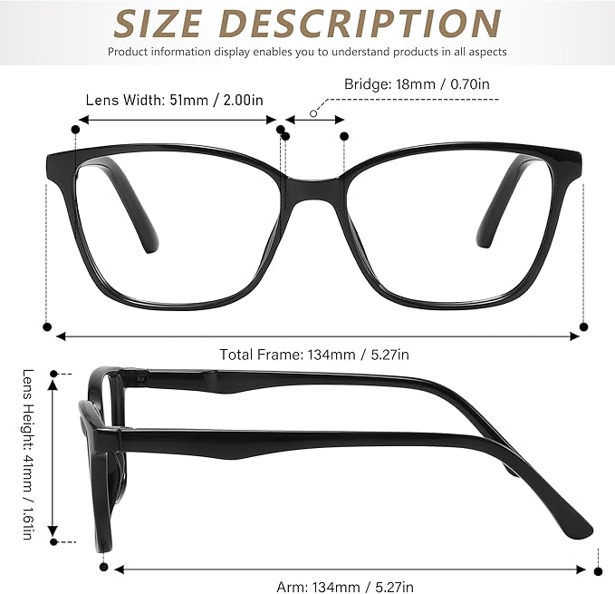 Przene 4 Pack Blue Light Blocking Reading Glasses,Readers for Women and Men with Spring Hinge