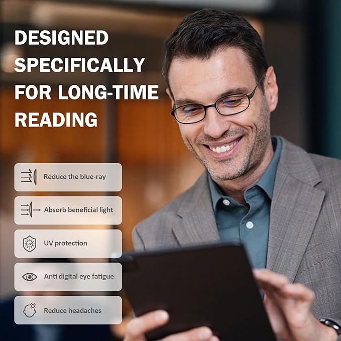 AQWANO 4 Pack Blue Light Blocking Reading Glasses for Men Women, Half Lens Computer Readers, Durable Lightweight TR90 Flexible Frame Eyeglasses Anti Eyestrain (1.75)