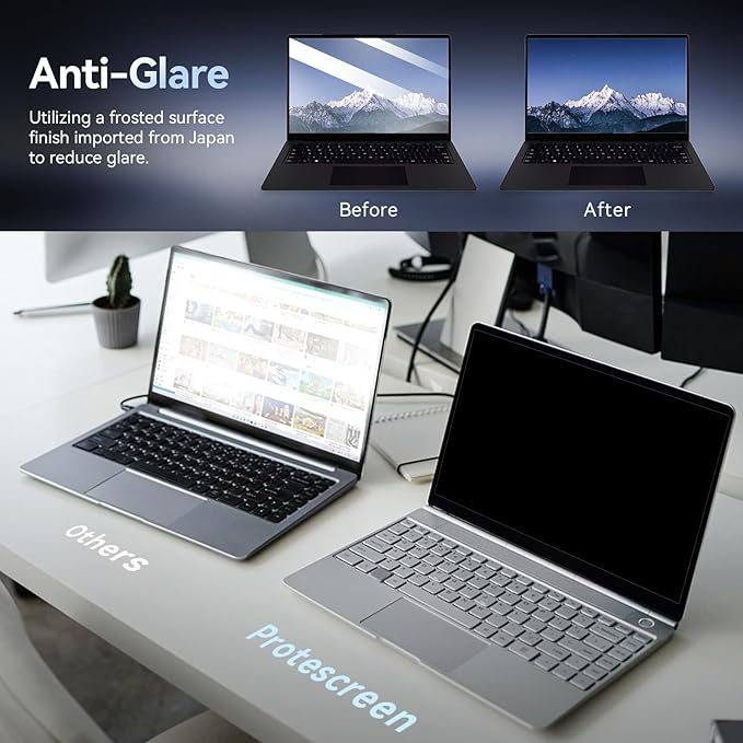 Laptop Privacy Screen 16 Inch Compatible With Lenovo Hp Dell Acer Asus Thinkpad Envy Xps, 16:9 Aspect Removable Anti Glare Blue Light Filter Protector, 16inch Computer Monitor Privacy Shield