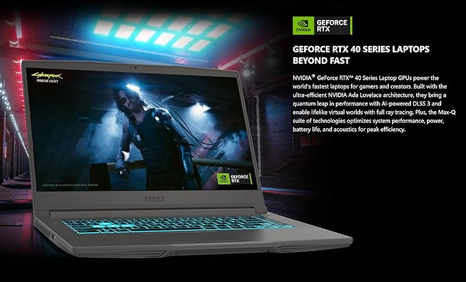 MSI Thin Gaming Laptop, 15.6 inch FHD 144Hz, Intel Core i5-13420H, NVIDIA GeForce RTX 4060, Windows 11 Home, Gray (2025), w/Mouse pad (64GB RAM | 4TB PCIe SSD)