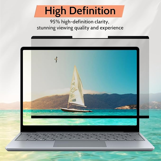 Mamol Magnetic Privacy Screen for 15 inch Surface Laptop 6/5/4/3/2/1, Removable Anti Spy Glare Blue Light Filter, Microsoft Surface Laptop Privacy Screen Protector 15 in