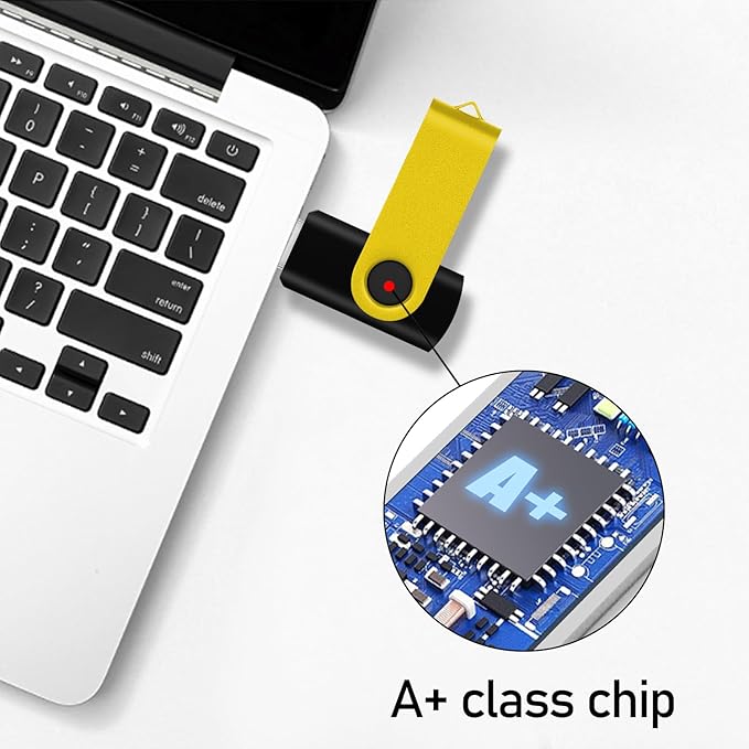 EASTBULL Flash Drives Bulk 16GB USB Thumb Drive 10 Pack USB 2.0 Memory Stick Swivel Pen Drive with Lanyard for Storage and Backup (16 GB 10 Colors)