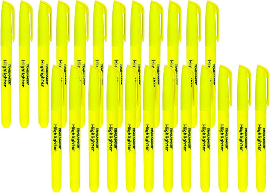 Trail maker 100 Packs of Bulk Yellow Highlighters in Bulk | Bright Wholesale Highlighters for Classrooms, School Kids, Teachers, Office Supplies