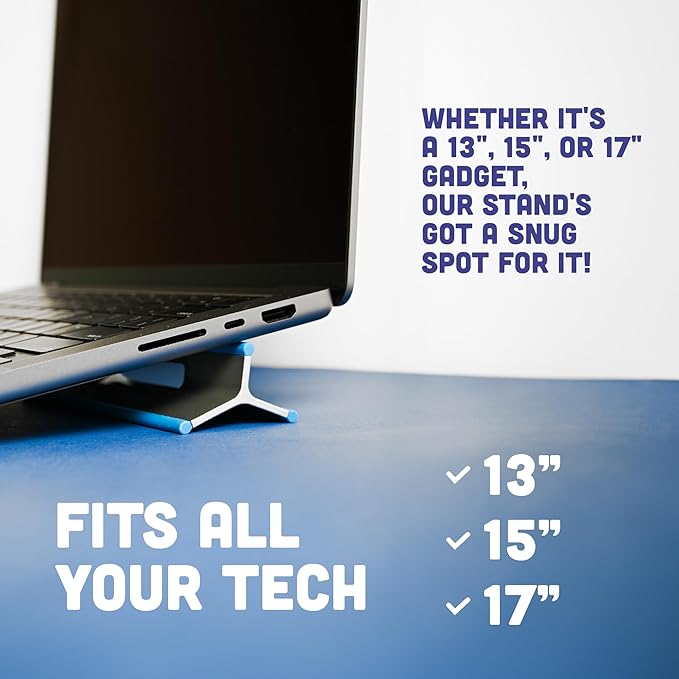 Steepy Adjustable Laptop Stand - 3 Height Computer Riser for Desk