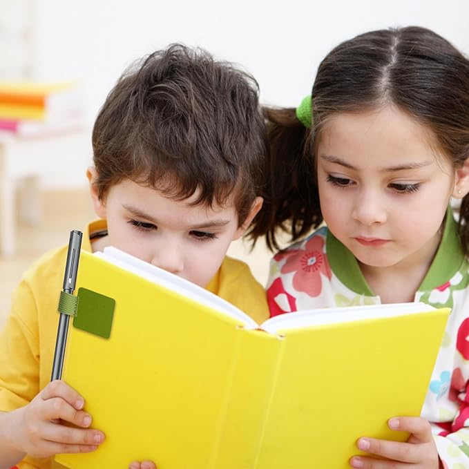 Pen Holder for Notebook 15 Pcs Adhesive Pen Holder Pu Leather, Suitable for Planners, Diaries, Binders, Books, School Office Supplies (7 Colors)