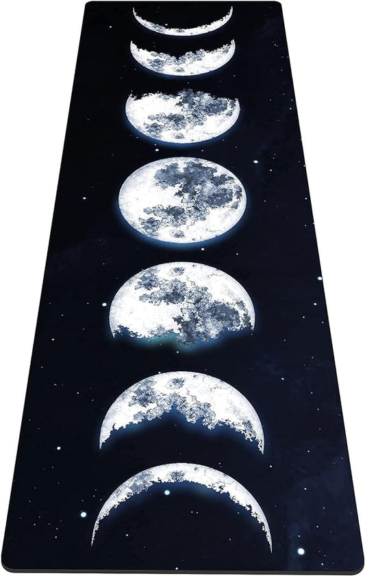 nuveti Yoga Mat Print Extra Thick TPE Non Slip Fitness Exercise Mat with Carrying Bag,72"x24" Extra Thick 6MM Exercise & Workout Mat for Yoga, Pilates Fitness and Floor Exercises