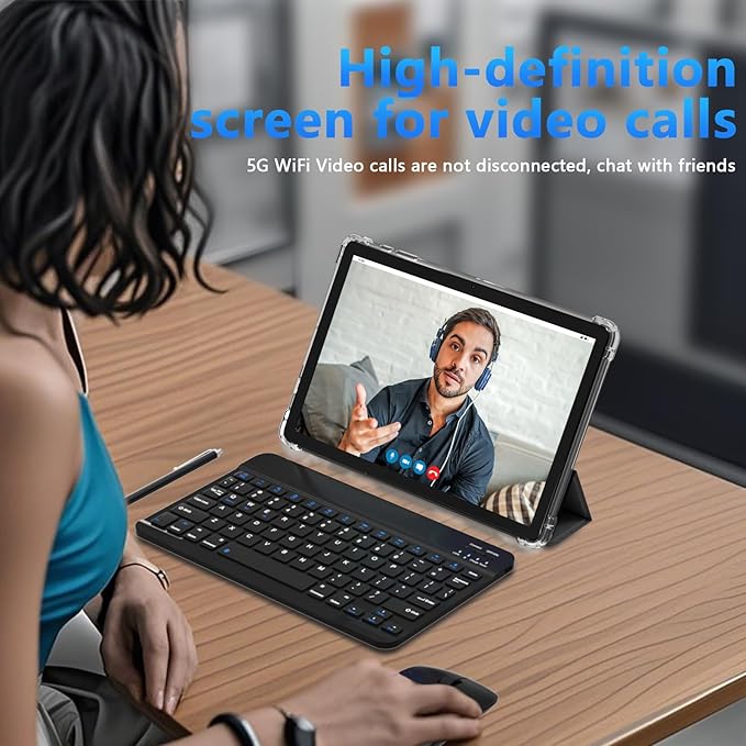 11 inch 2 in 1 Tablet, 18GB + 128GB, Android 15 Tablet, 1TB Expandable, 13MP Camera, Octa-Core Processor 5G WiFi 8000MAH Battery 11'' IPS HD Touchscreen Google Tableta.