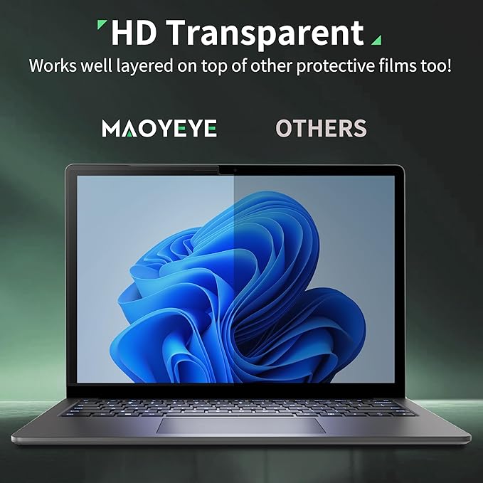 Nano 13.5 Inch Privacy Screen for Microsoft Surface Laptop 6/5/4/3/2/1, Removable Film Anti-Spy Filter Black Security Protector, Anti Glare Blue Light Shield Matte Screen Guard