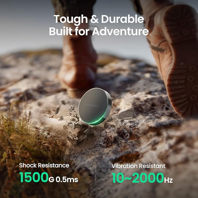 2TB Magnetic Portable SSD, External Solid State Drives with USB-C 3.2 Gen 2x2, Speed Up to 2000MB/s, Compact & Durable, Compatible with iPhone 15/16 Series and Other USB-C Devices, Black