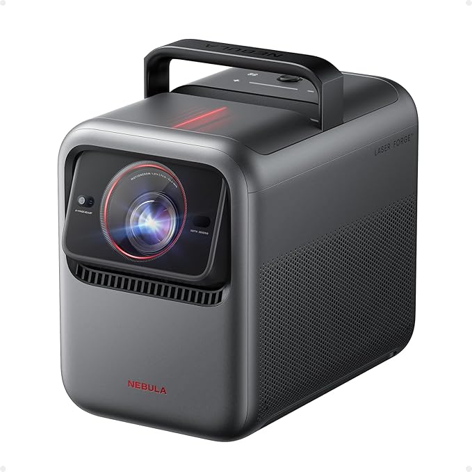 NEBULA X1 Triple Laser 4K Projector, Nebulamaster, 3500 ANSI Lumens, 56000:1 Contrast, 40W Stereo Sound, 0.9-1.5 Optical Zoom, Smart AI, Dolby Vision, 300" Screen, Built-In Micro Gimbal, GTV, Portable