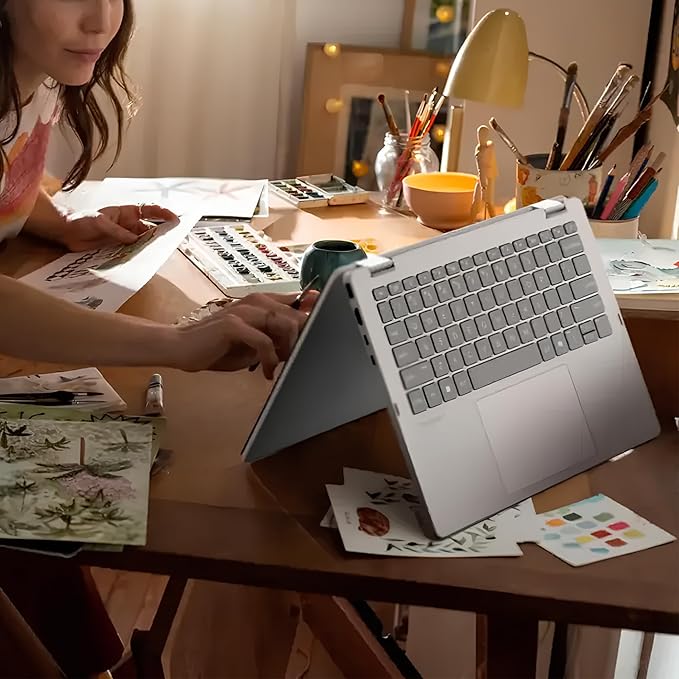 HP OmniBook 5 Flip 2-in-1 Laptop | 14" WUXGA IPS Touchscreen | 10-Core Intel Core 7 150U | 16GB DDR5 2TB SSD | Backlit Keyboard Wi-Fi6E 5MP IR Privacy Camera Win 11 w/DLCA Accessory