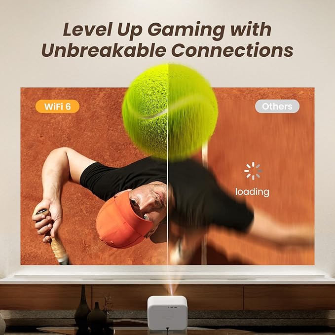 [Sound by JBL & High Brightness] Yaber Projector with WiFi and Bluetooth, Projector 4K Support, Auto Focus/Keystone Correction, 3D Sound Movie Proyector, Portable projector for Home & Outdoor