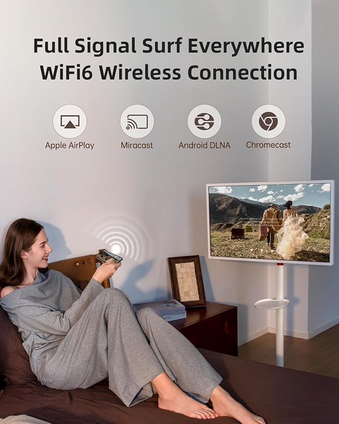 KTC MegPad 32" Smart Portable TV, 4K Touch Screen Portable TV Monitor, Android 13 Google EDLA Certified 8G RAM+128G Storage, Octa-core CPU 9500mAh Battery, Dual 6W Speakers WiFi 6