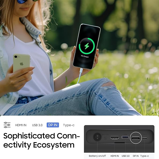 apolosign packgo 27-Inch Portable Entertainment System, Compact Suitcase Design Smart TV, Android OS, Bluetooth 3D Speakers, Built-in Battery 6H, Briefcase Screen Perfect for Travel & Parties (Gray)