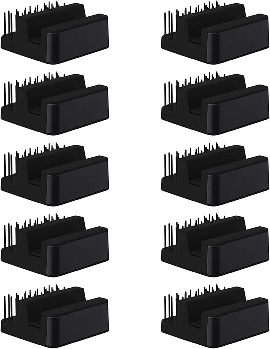 DISCOUNT PROMOS Light Up Logo Phone Stands Set of 10, Bulk Pack - Essential Smartphone Accessory, Perfect for Office and Home - Black