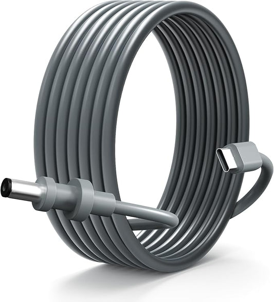 OTPEIR Starlink Mini DC Power Cable, Power Cord for Starlink Mini Accessories, Waterproof Outdoor 18AWG Durable Cable,Gray (C-DC 16.4FT)