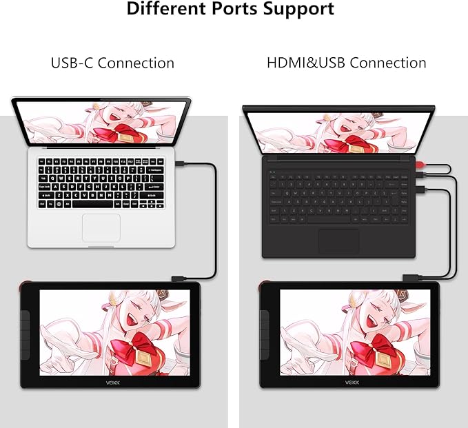 VEIKK Drawing Tablet with Screen 15.6" Graphics Tablet, Studio 16 Art Tablet with 16384 Pen Pressure,Adjustable Stand,Quick Dial and 5 Shortcut Keys, 125% sRGB