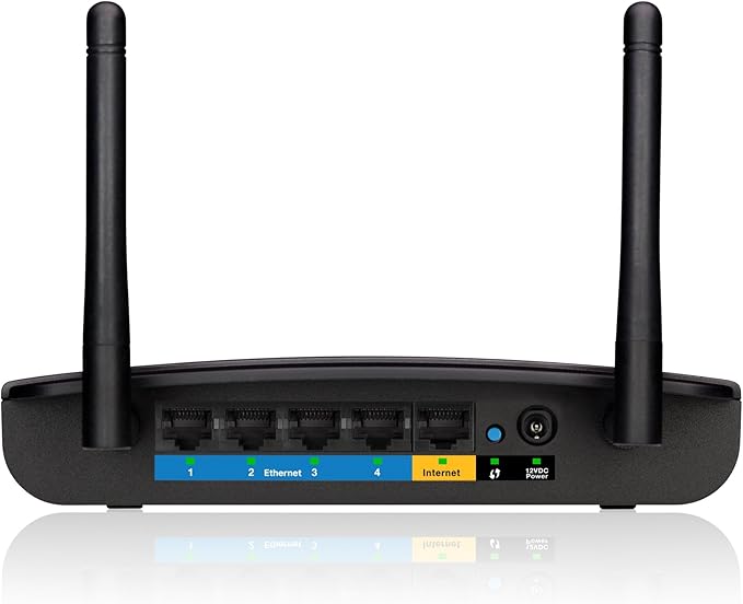 Linksys N300+ Wi-Fi Wireless Router with Gigabit Ports and Linksys Connect Including Parental Controls & Advanced Settings (E1700),Black
