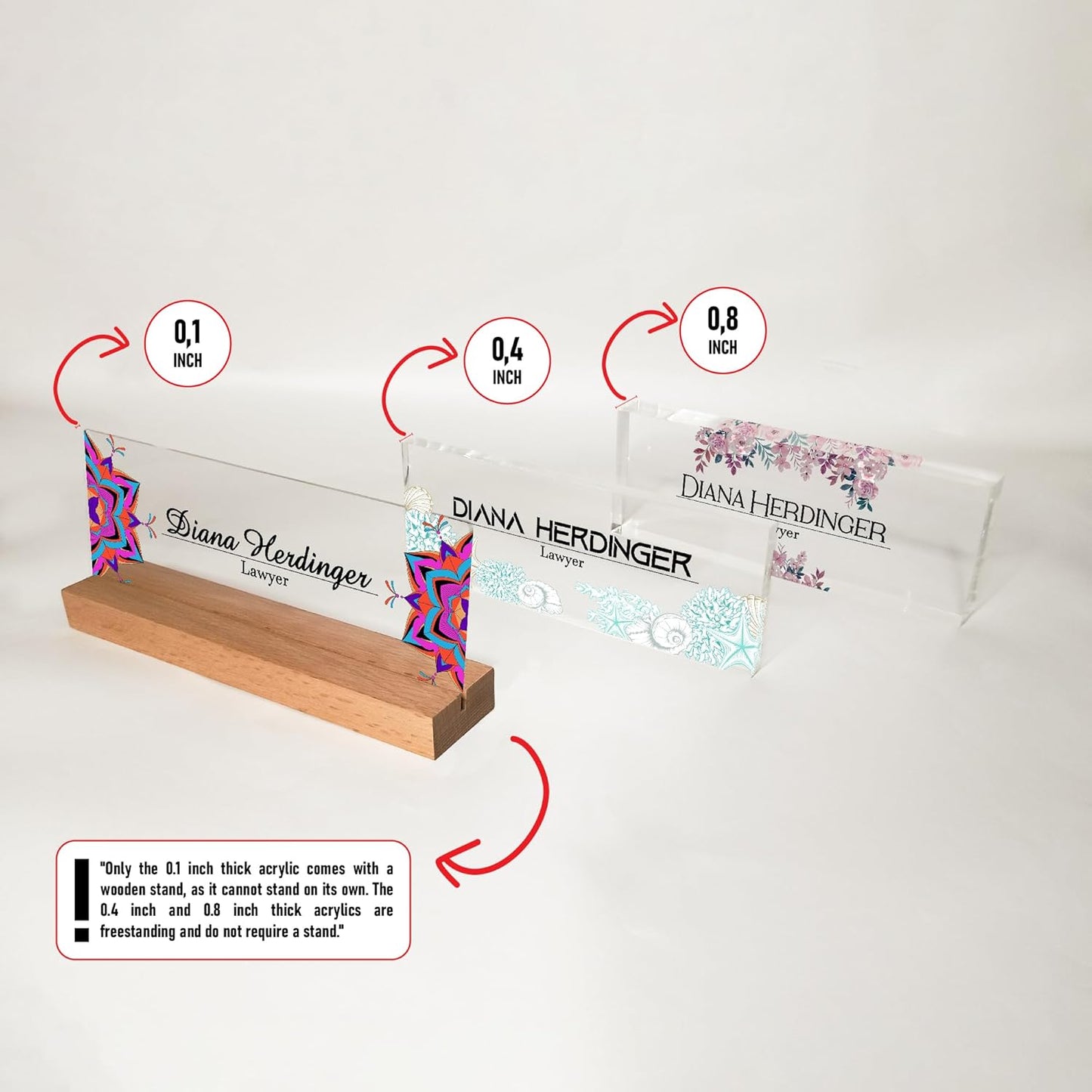 Personalized Desk Nameplate, Custom Acrylic Office Sign for Him Boss, Professional Name Plate for Coworkers, Unique Custom Gift Idea for Office, New Job Gift, CoWorker Gift, Phd Gift (Mix Design)