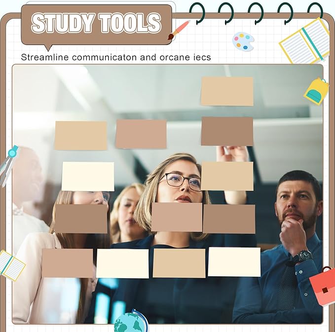 Fainne 8 Pack Sticky Notes Bulk Back to School Supplies Self Stick Note Pads Paper Memo for Office First Day of School Student Teacher Essentials (3 x 5 Inch,Dark Color)