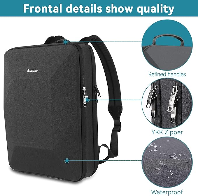 Smatree 17-18inch Hard Travel Men Tech Backpack for Alienware 18 Area-51/x17 R2, ASUS Vivobook 17/TUF Gaming A17/F17, MSI Stealth 18 AI/Titan 18/CreatorPro X18, Lenovo V17 Gen 2/HP Laptop 17 Backpack