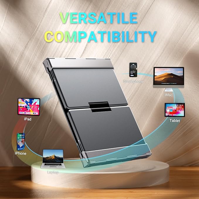 iClever Foldable Bluetooth Keyboard, BK05S Folding Wireless Portable Keyboard, Pair Up to 4 Devices, USB-C Rechargeable, Slim and Compact for iPad, Mac, Laptop, Smartphone, Tablet, PC