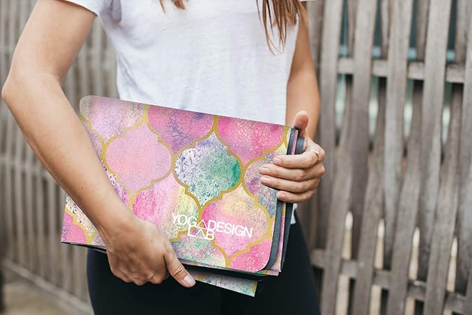 YOGA DESIGN LAB | The Combo Yoga Mat | Eco Luxury | Ideal for Hot Yoga, Power, Bikram, Ashtanga, Sweat | Studio Quality | Includes Carrying Strap!