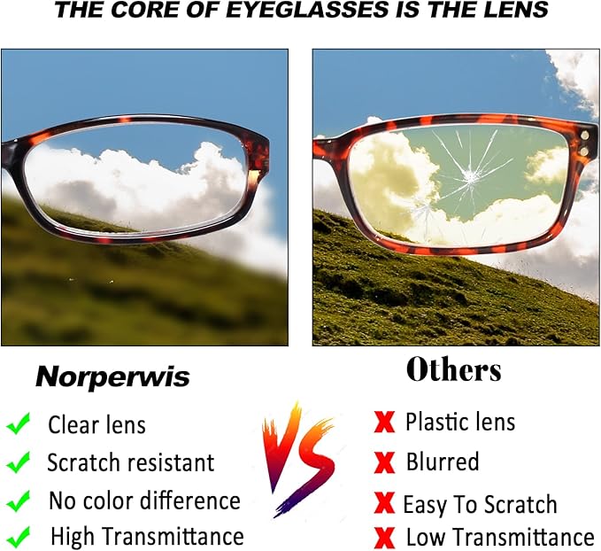 NORPERWIS 6 Pack Ladies Reading Glasses for Women Blue Light Blocking Spring Hinge Fashion Eyeglasses Readers for Women (Mix Color -4, 1.25, multiplier_x)