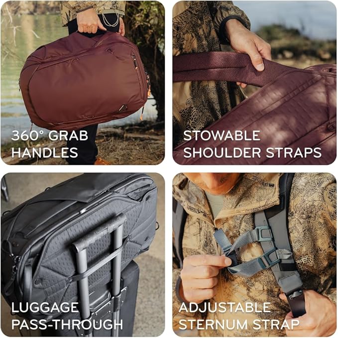 Peak Design Travel Backpack 45L, Ocean, Expandable 35-45L Design, Rear and Top Access, Weatherproof Shell, Laptop Sleeve, Ideal for Travel or Everyday Carry, Versatile Backpack for Men and Women