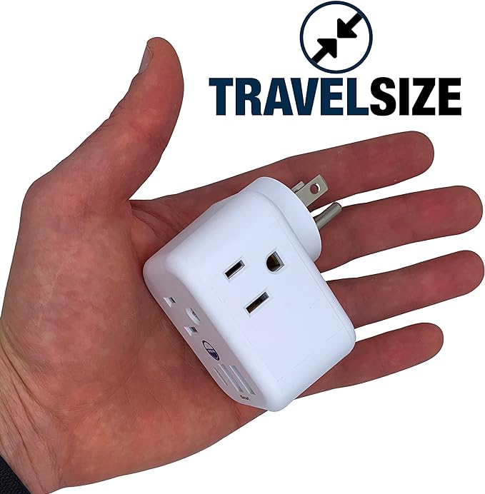 Cruise Approved Power Strip Non Surge Protector for Cruise Ship Multi Plug, 6 Outlets, 2 USB-A, 1 USB-C, & 3 AC Outlet for Carnival, Celebrity, Princess, Norwegian & Major Lines in 2025 & 2026