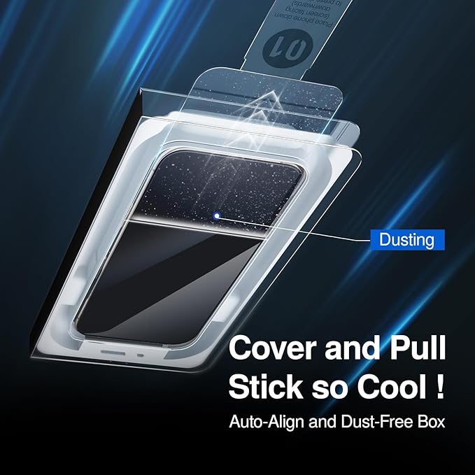 SMARTDEVIL 3 Pack Screen Protector for iPhone 15 Plus, Bubble-and-Dust-Free Box, HD Tempered Glass, Military Grade Shatterproof & Ultra Durable, Easy Installation