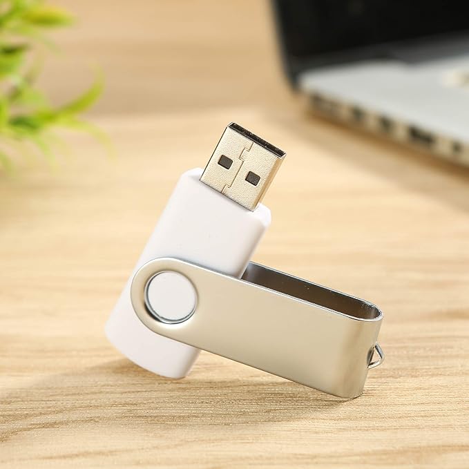 8GB Flash Drives 5 Pack, Alihelan USB Flash Drive USB 2.0 Thumb Drive Swivel Memory Stick U Disk Jump Drive Zip Drive with Led Indicator (5 Mixed Colors: Black Red Purple Yellow White, 8G)