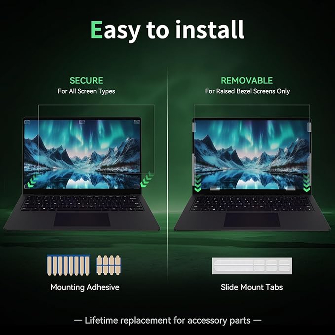 Laptop Privacy Screen 15.6 Inc for 16:9 Aspect Ratio Screen Protector, Anti-Glare Blue Light Laptop Screen Privacy Shield Removable 15.6in Filter for Lenovo HP Dell Acer Asus Thinkpad Envy Xps