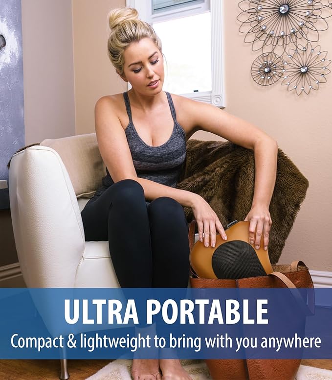 Zyllion Shiatsu Back and Neck Massager with Heat - 3D Electric Kneading Deep Tissue Massage Pillow for Muscle Pain Relief, Brown, ZMA-13