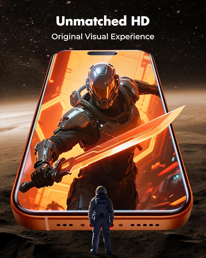 UNBREAKcable 3-Pack Screen Protector for iPhone 17 Pro Max, Double Shatterproof Tempered Glass [Easy Installation Frame] [9H Hardness] [99.99% HD Clear] [Case Friendly] for iPhone 6.9 inch